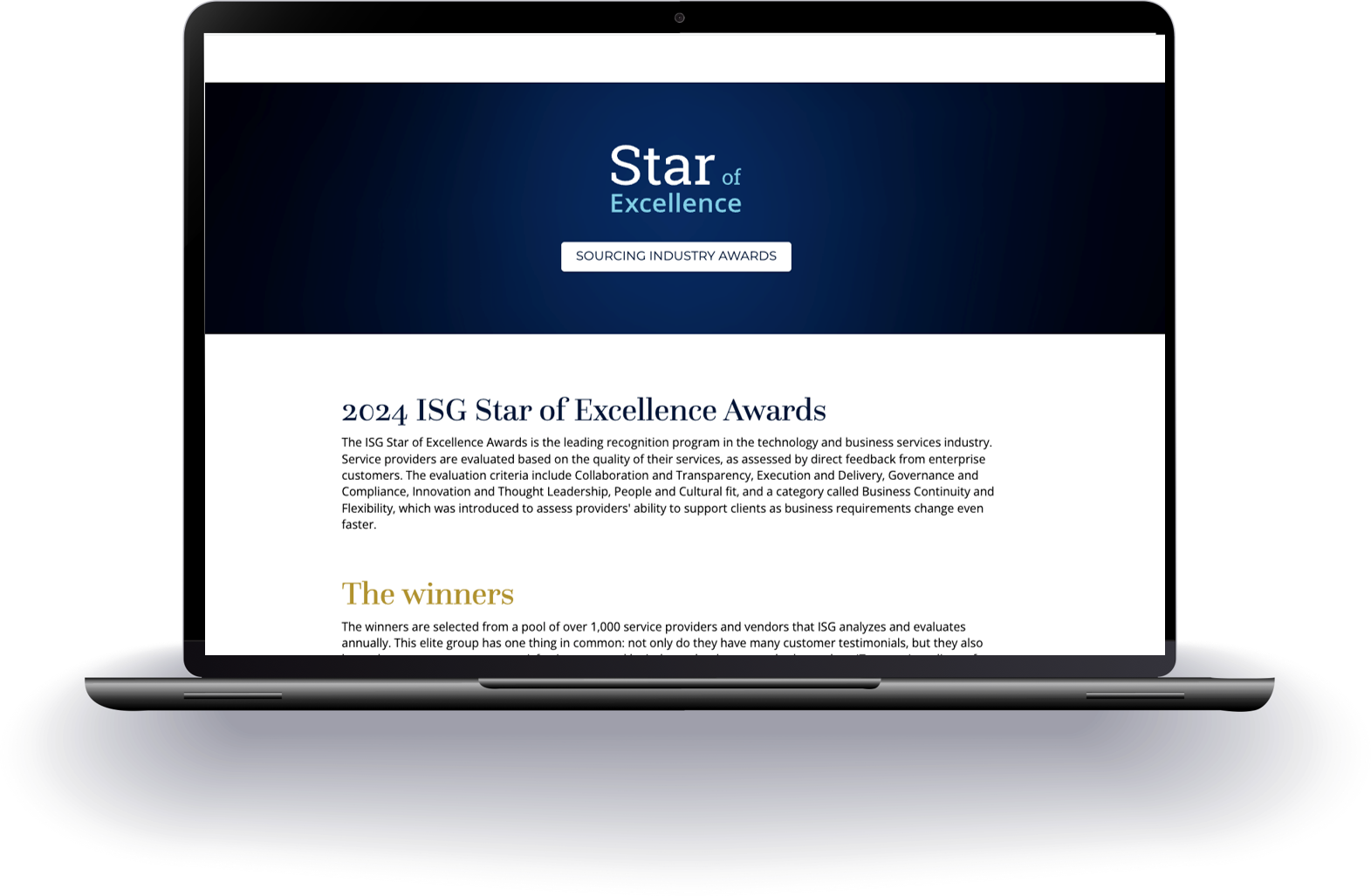 star of excellence sourcing industry awards